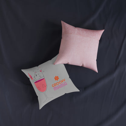 Square Pillow - Pink Back