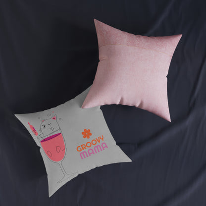 Square Pillow - Pink Back